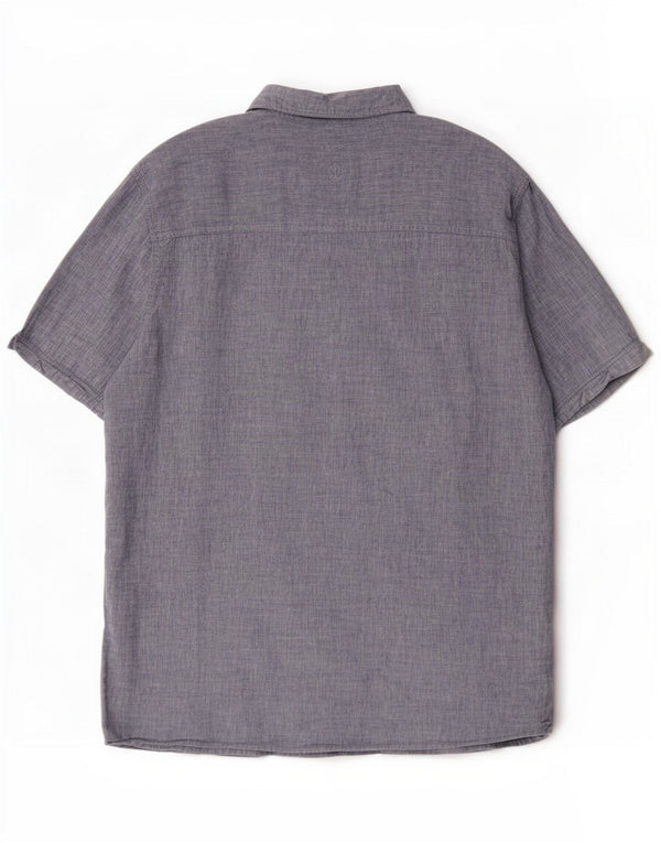 Ανδρικό κοντό μανίκι Fat Face Πουκάμισο Classic Fit Medium Navy Blue Flecked λινό