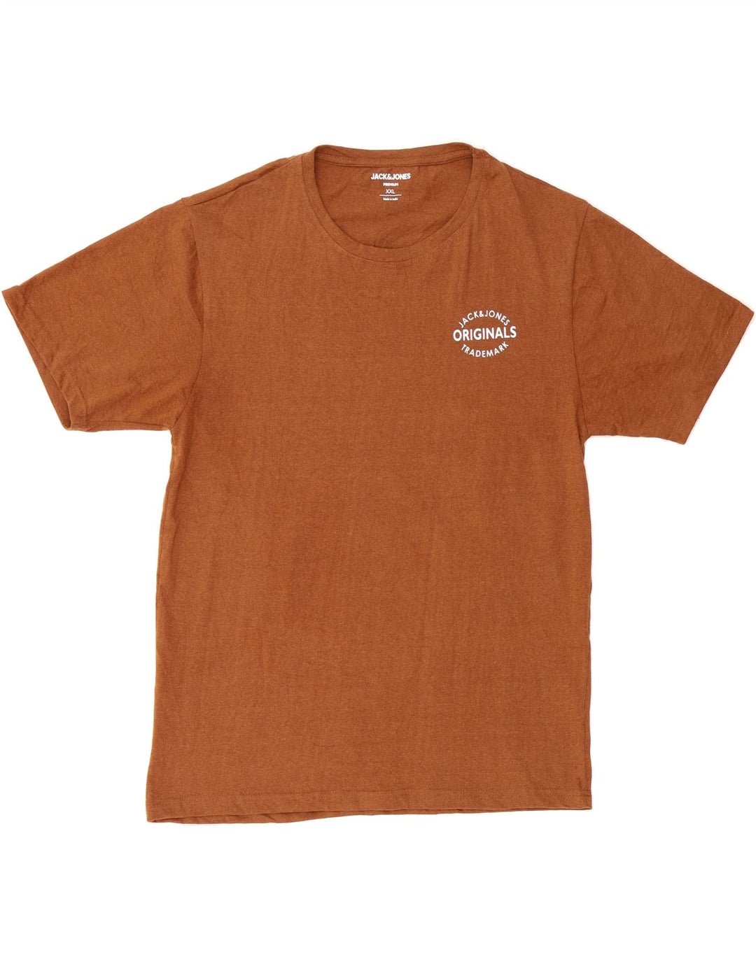 JACK & JONES Mens T-Shirt Top 2XL Brown Cotton Vintage Jack & Jones and Second-Hand Jack & Jones from Messina Hembry 