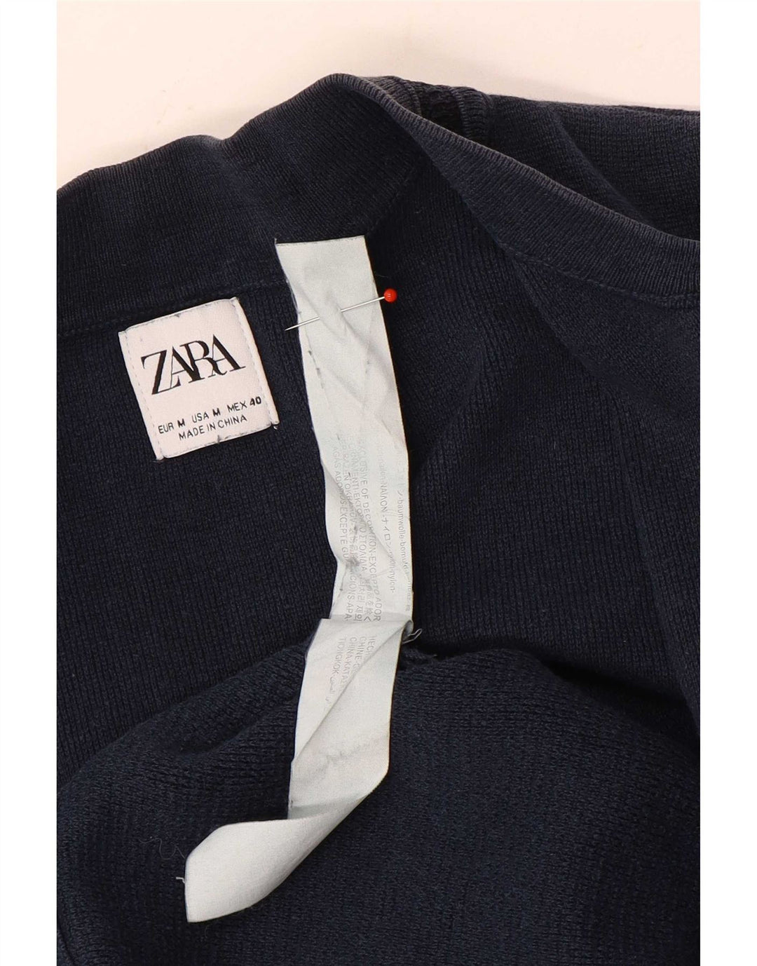 Ανδρικό πουλόβερ Zara Ζακέτα με μεσαίο Navy Blue Pinstripe