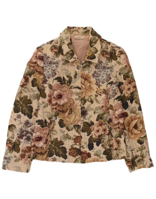 Landhaus Γυναικείο μπουφάν μπλέιζερ με φερμουάρ EU 40 Medium Beige Floral Polyester