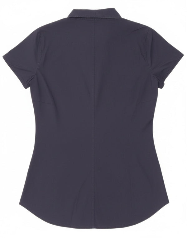 Guess Γυναικείο κοντομάνικο πουκάμισο UK 8 Small Navy Blue από βαμβάκι
