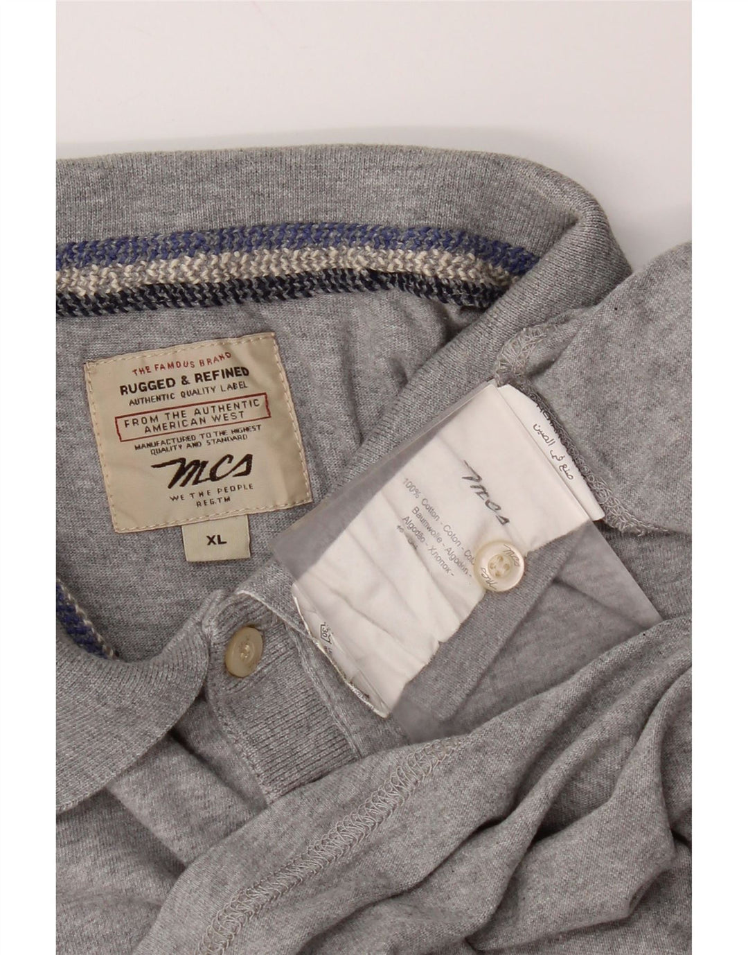 Ανδρικό γραφικό πόλο μπλουζάκι Marlboro Classics XL Βαμβακερό γκρι