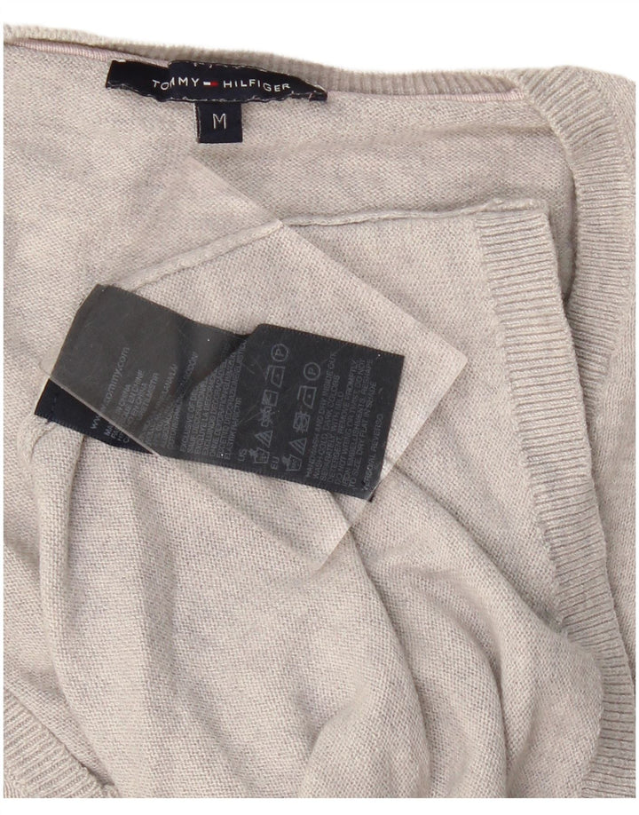 Tommy Hilfiger γυναικείο πουλόβερ με λαιμόκοψη με V λαιμόκοψη UK 12 μεσαίο γκρι μαλλί