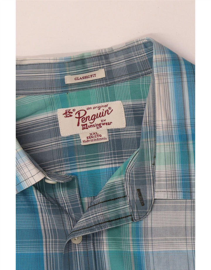 Ανδρικό πουκάμισο Penguin Classic Fit 2XL Blue Check