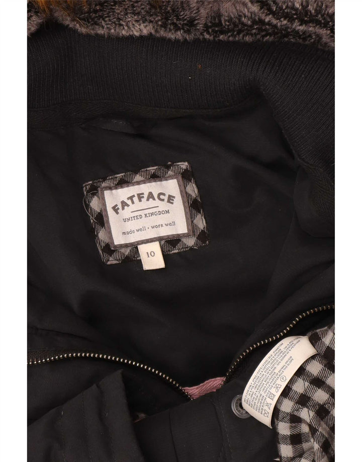 Fat Face Γυναικείο παλτό με κουκούλα UK 10 Small Black Polyester