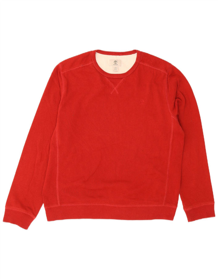 Ανδρικό φούτερ Timberland Regular Fit Jumper μεγάλο κόκκινο βαμβακερό