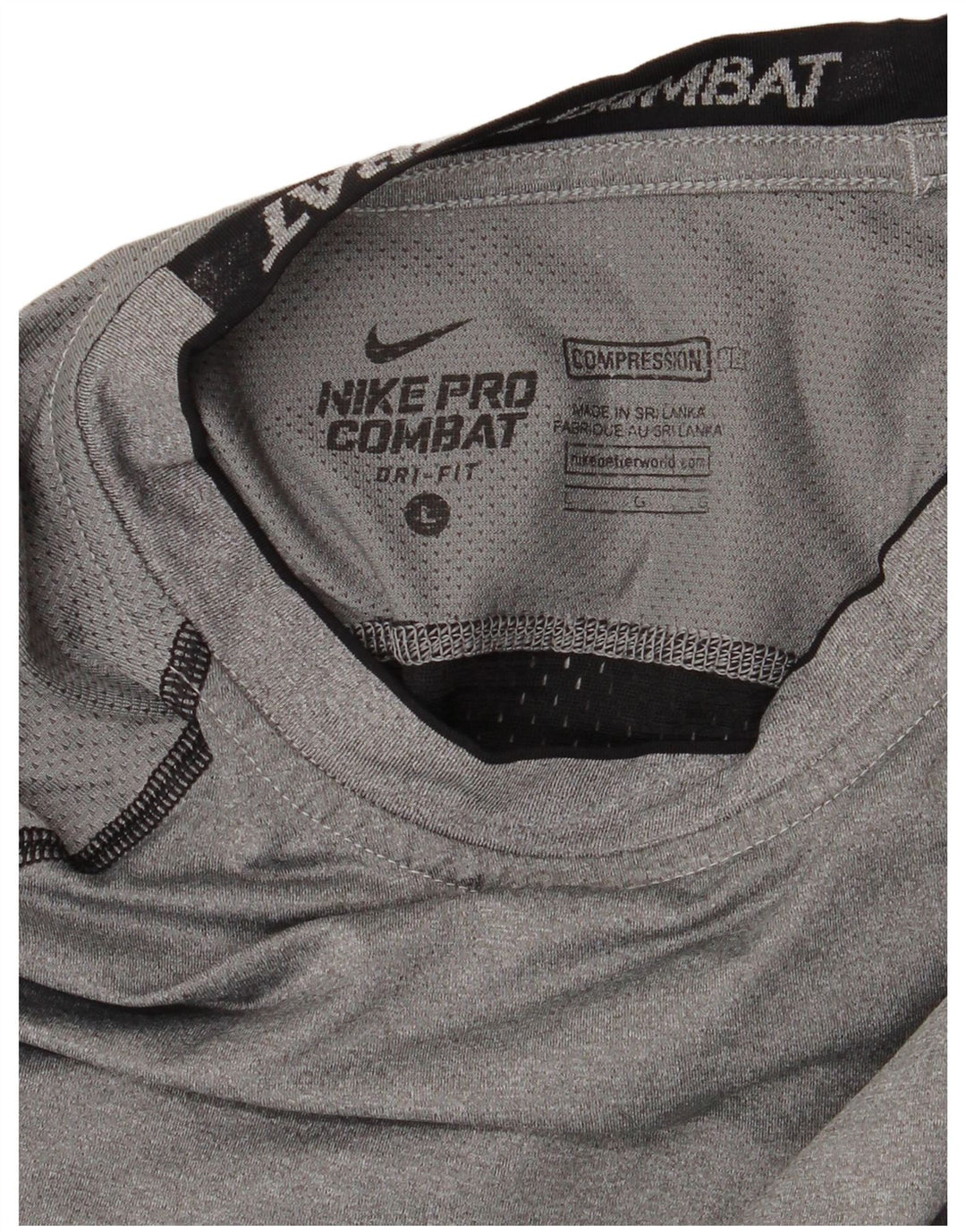 Ανδρικό γραφικό μπλουζάκι Nike Dri Fit Top Large Grey Colourblock