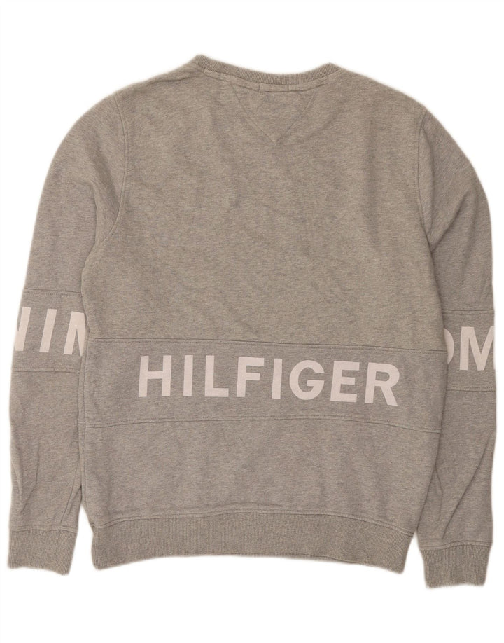 Γραφικό ανδρικό φούτερ Tommy Hilfiger Jumper Μεσαίο γκρι βαμβακερό