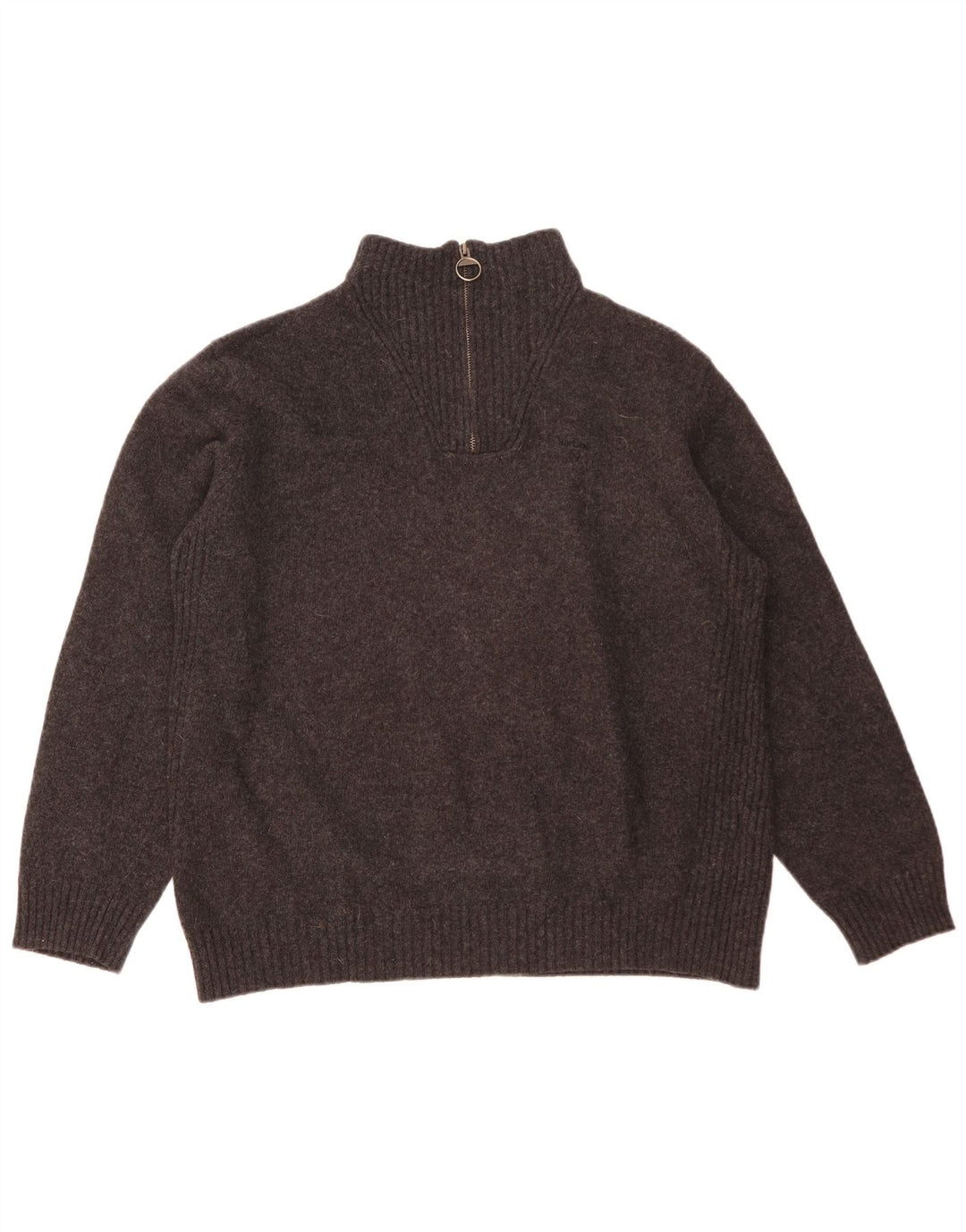 Γυναικείο πουλόβερ με φερμουάρ Barbour UK 20 2XL Γκρι μαλλί