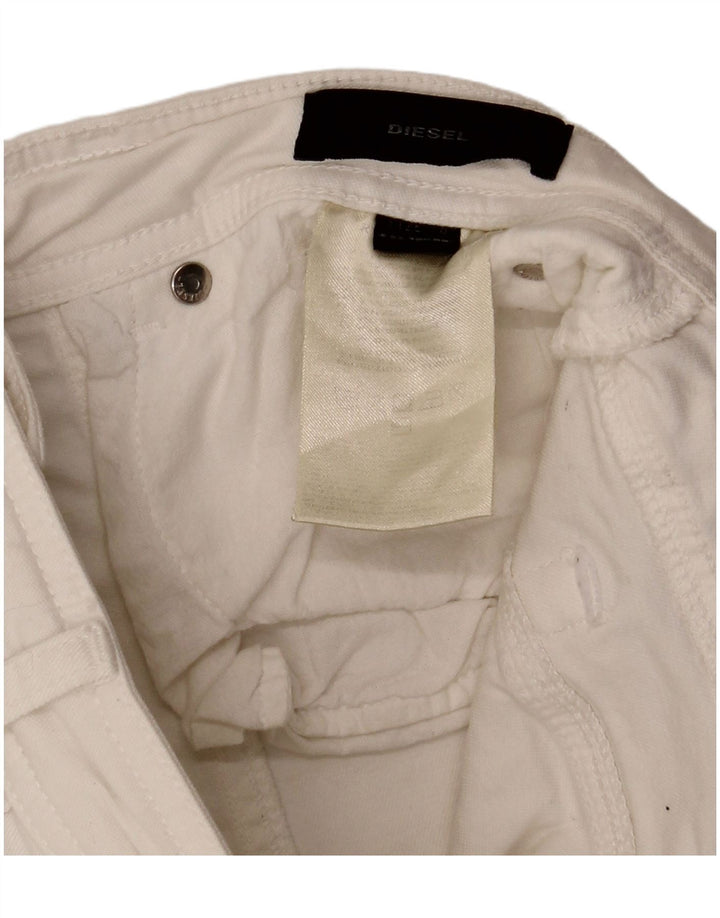 Diesel γυναικείο τζιν σορτς W28 μεσαίο λευκό