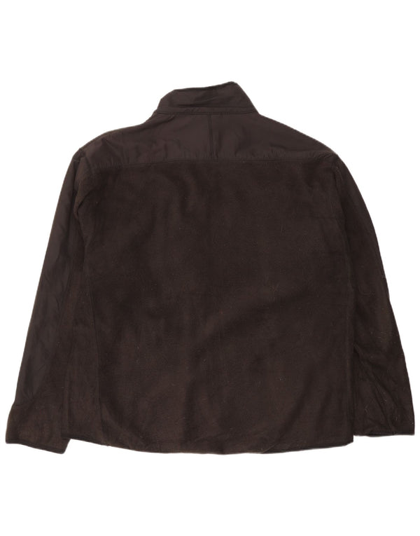 Chaps Mens Fleece Jacket UK 42 XL Μαύρο Colourblock Πολυεστέρας