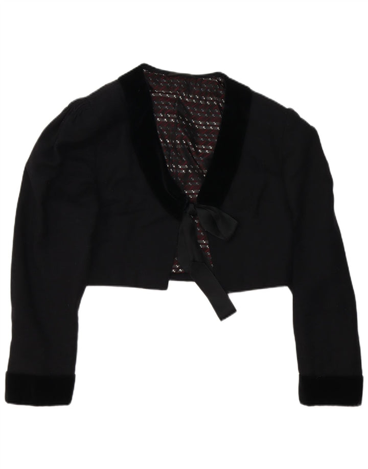 Vintage Γυναικείο Crop Bolero Jacket UK 14 Medium Black