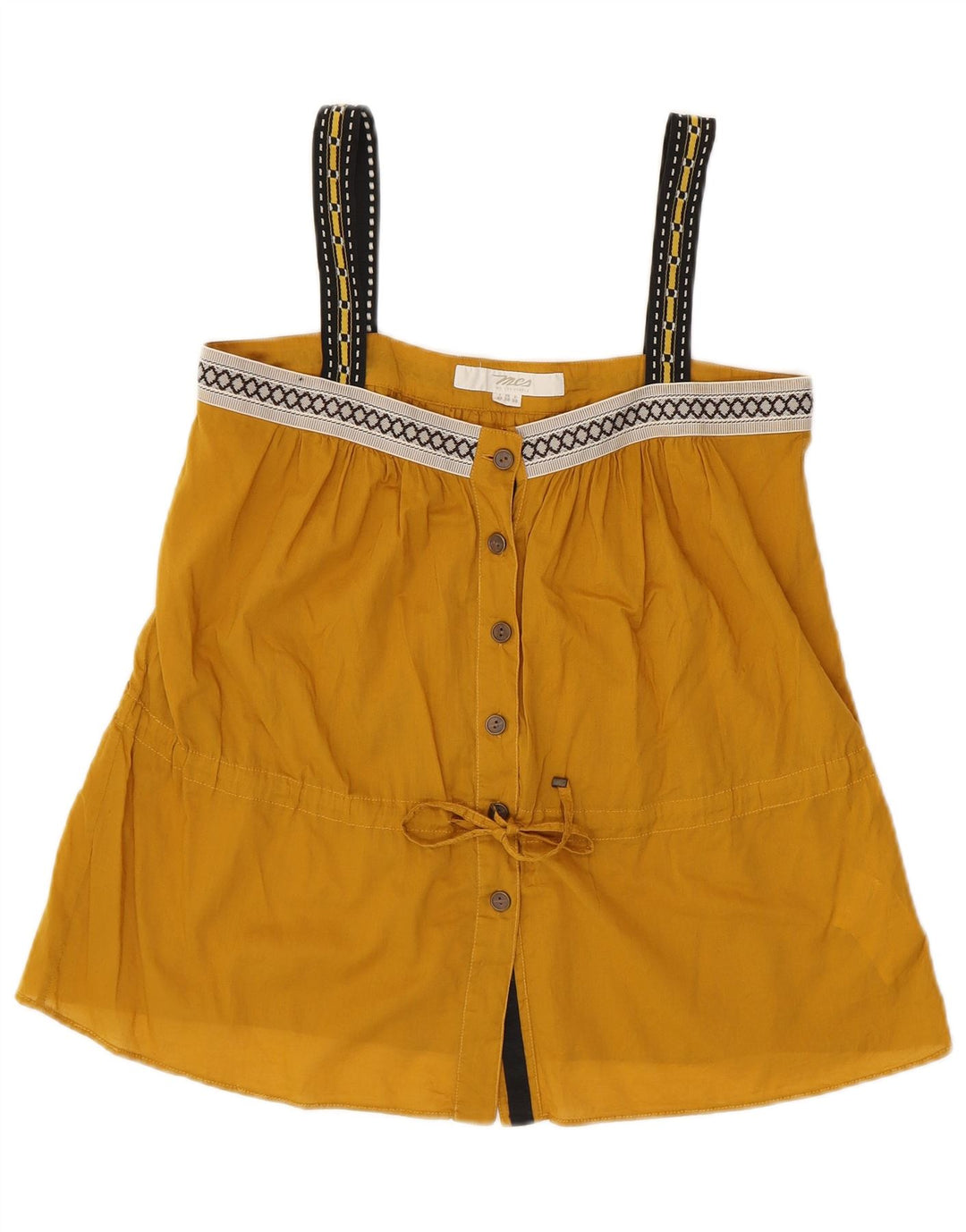 Marlboro Classics Γυναικείο Crop Cami Top EU 38 Μεσαίο κίτρινο γεωμετρικό βαμβάκι