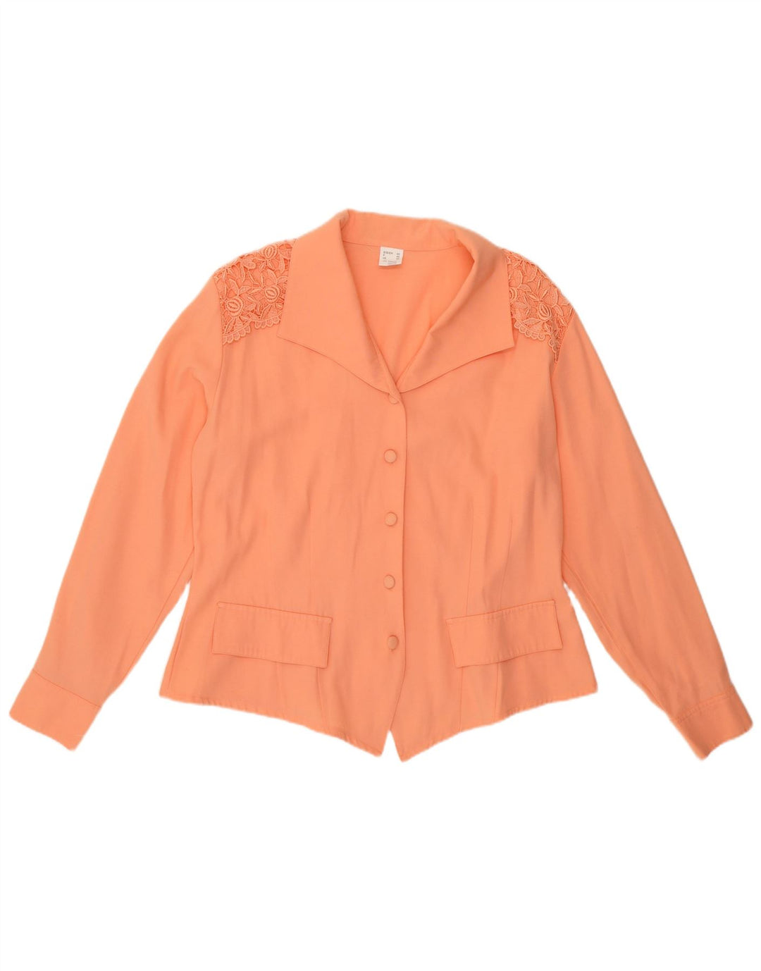 Γυναικείο πουκάμισο VINTAGE Μπλούζα IT 48 XL Πορτοκαλί βισκόζη