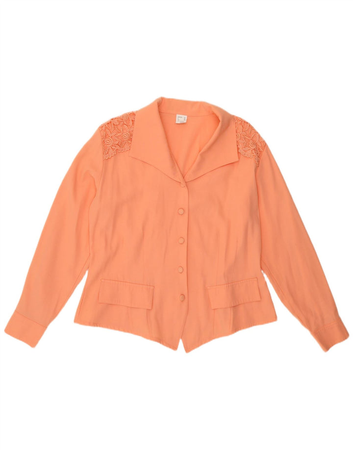 Γυναικείο πουκάμισο VINTAGE Μπλούζα IT 48 XL Πορτοκαλί βισκόζη