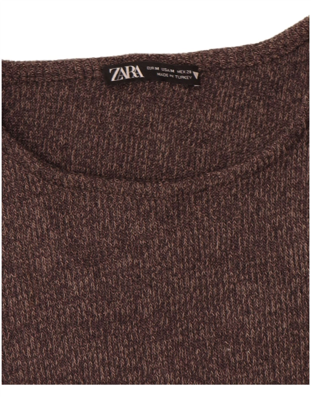 Zara Γυναικείο μακρυμάνικο τοπ UK 12 μεσαίο καφέ πολυεστέρας