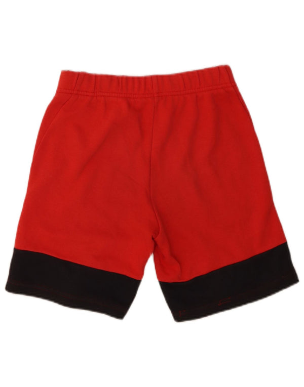 Γραφικό αθλητικό σορτς Adidas Boys 11-12 ετών Κόκκινο βαμβακερό μπλοκ