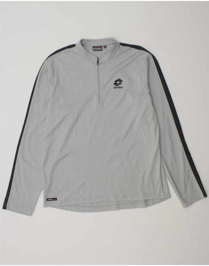 Ανδρική φόρμα πουλόβερ με φερμουάρ Lotto Top Medium Grey Colourblock