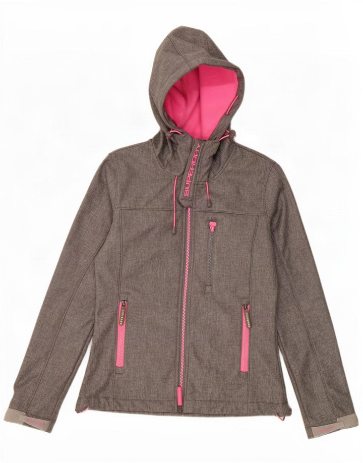 Superdry Γυναικείο Μπουφάν Windtrekker Graphic Windbreaker UK 10 Small Grey
