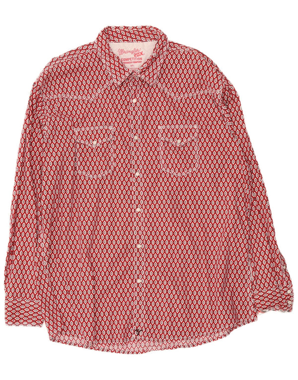 Ανδρικό πουκάμισο Wrangler 2XL κόκκινο γεωμετρικό βαμβακερό