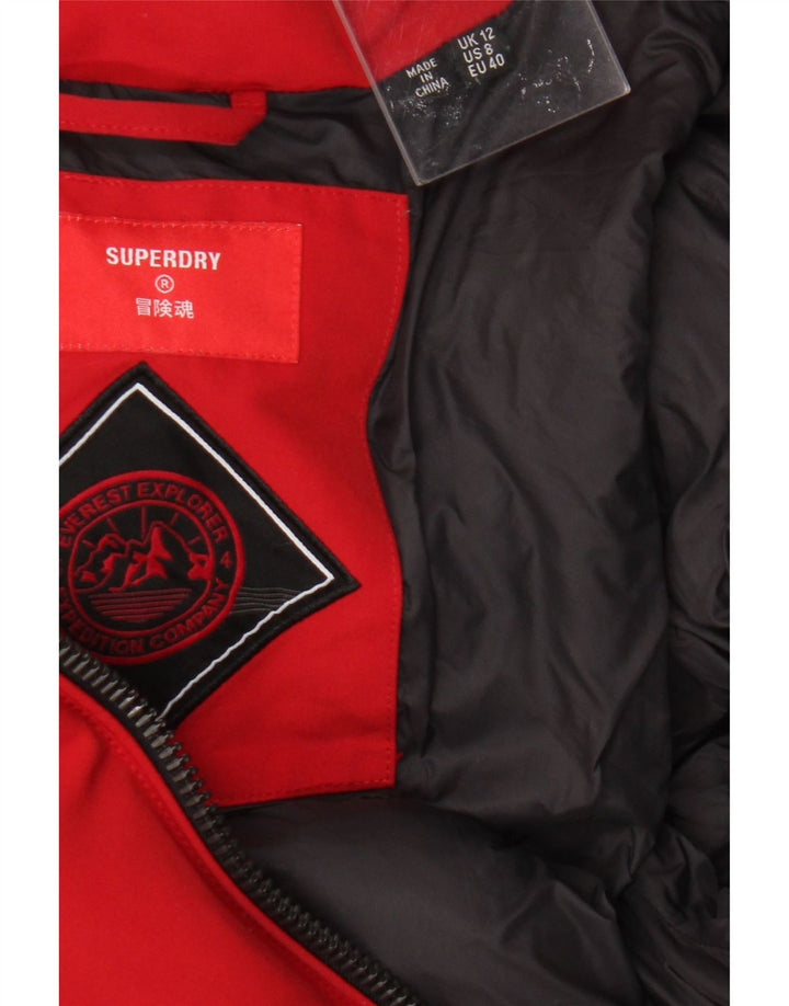 Superdry γυναικείο μπουφάν με επένδυση UK 12 μεσαίου κόκκινου πολυεστέρα