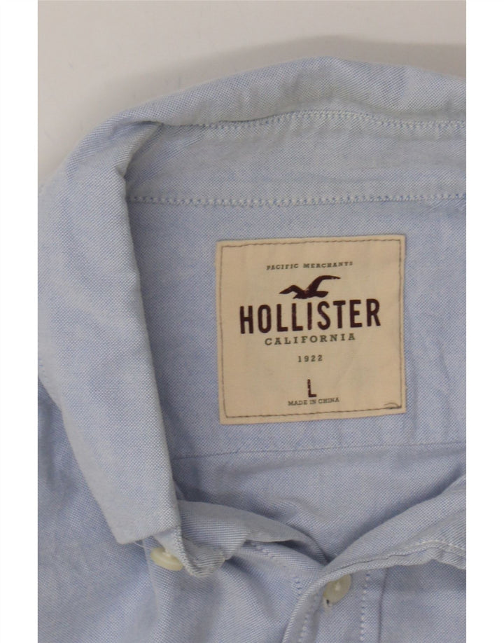 HOLLISTER Mens Shirt Large Blue Cotton Vintage Hollister and Second-Hand Hollister from Messina Hembry 
