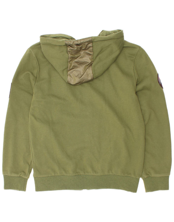Aeronautica Militare Boys Graphic Zip Hoodie πουλόβερ 9-10 ετών πράσινο