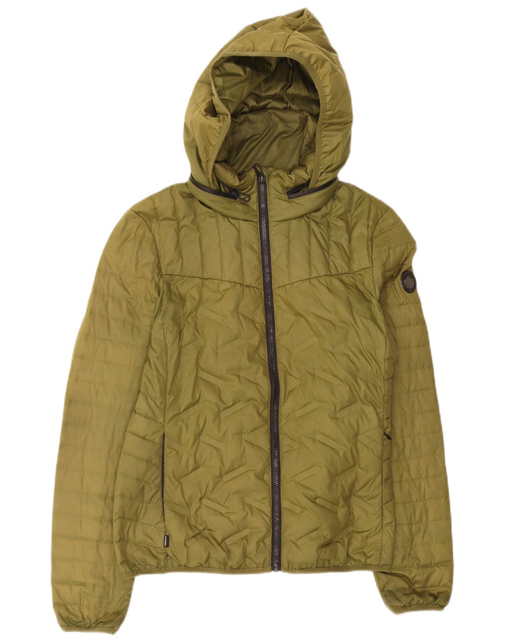 Superdry Ανδρικό μπουφάν με κουκούλα UK 14 Large Green Polyester