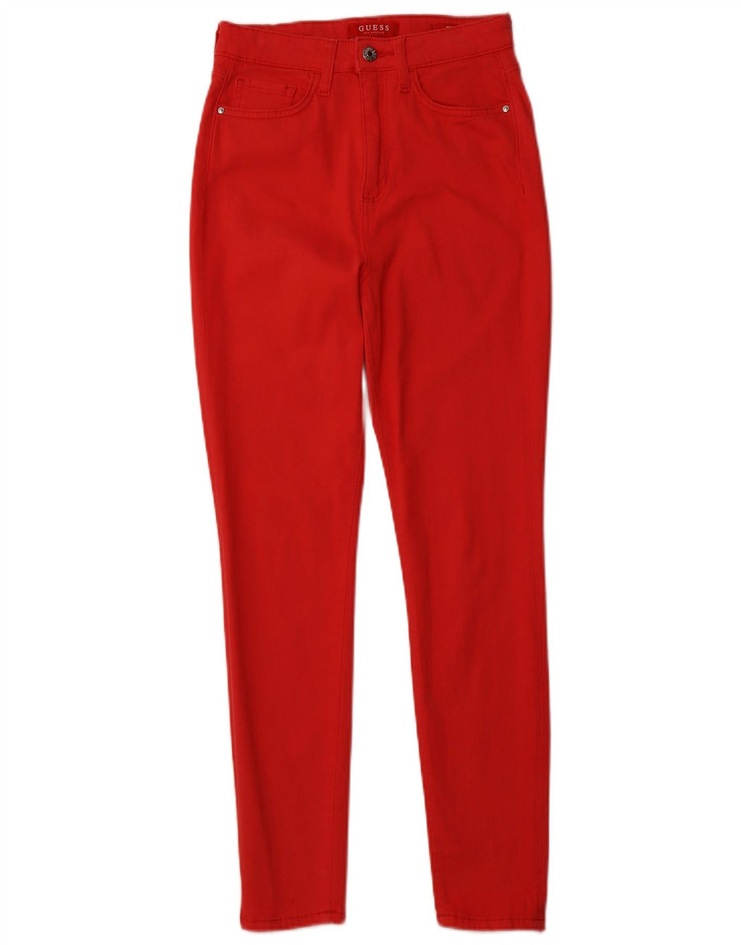 GUESS Γυναικείο Ψηλό Skinny Jeans W27 L27 Κόκκινο βαμβακερό