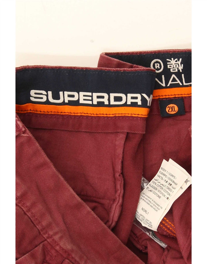 Ανδρικό σορτς Chino Superdry 2XL W42 βαμβακερό καφέ