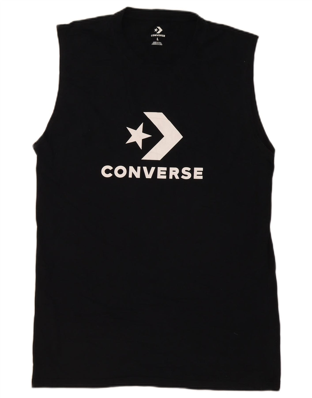 Ανδρικό γραφικό γιλέκο Converse Top Large Μαύρο Βαμβακερό