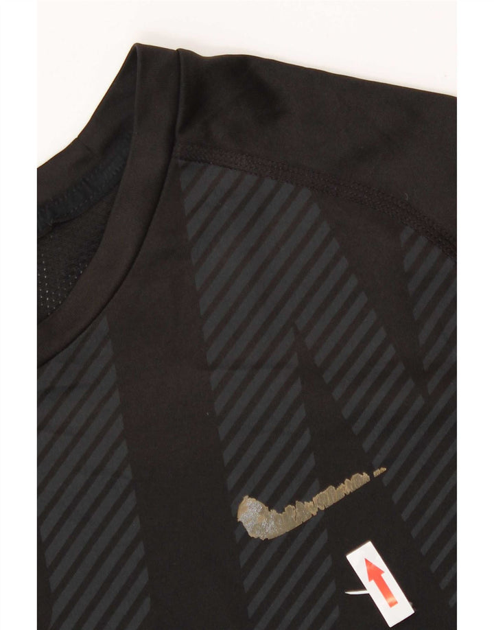 Ανδρικό γραφικό μπλουζάκι Nike, μαύρο πολυεστέρα