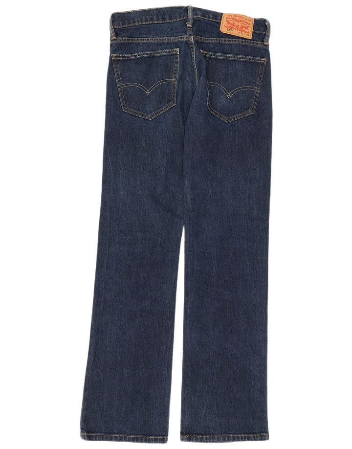 Levi's Mens 527 Bootcut Jeans W31 L32 Navy Blue Cotton