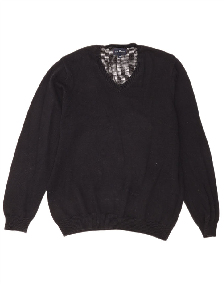 Ανδρικό πουλόβερ Marks & Spencer Μπλε Harbor με V-Neck Jumper Medium Navy Blue