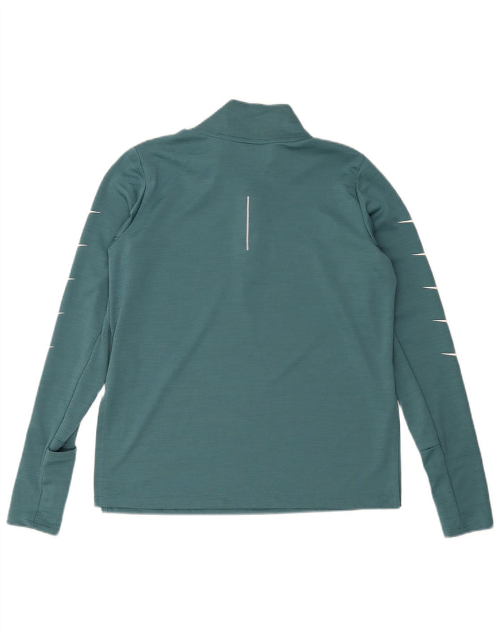 Ανδρικό Nike Dri Fit με φερμουάρ με γραφικό μπλουζάκι με μακρυμάνικο μεσαίο πράσινο πολυεστέρα