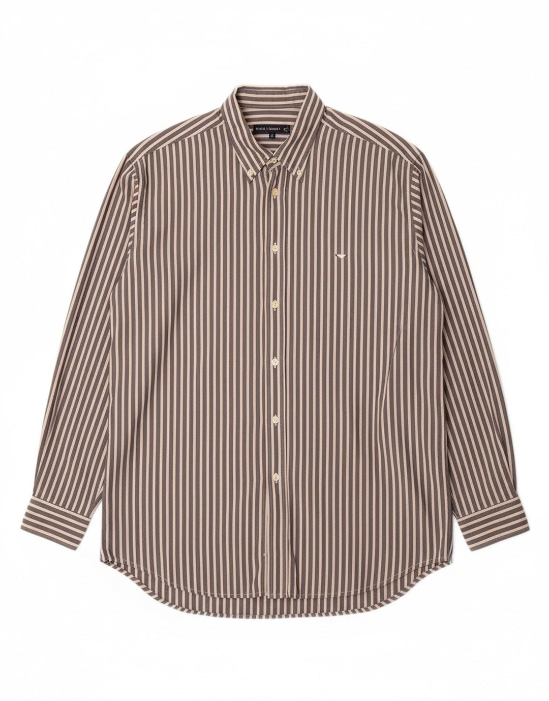 GOOSE & GANDER Mens Shirt IT 52 Large Grey Pinstripe Cotton