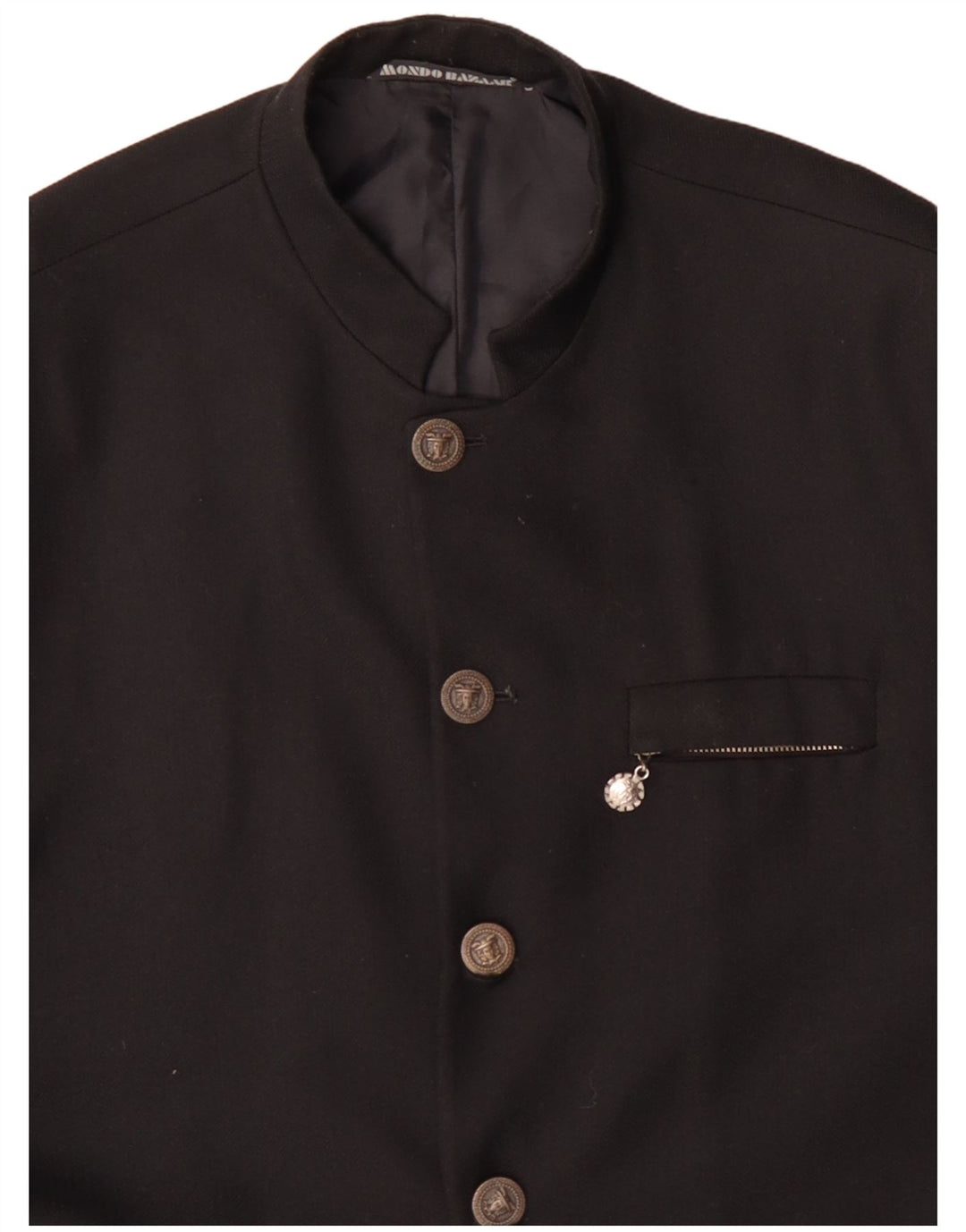 VINTAGE Ανδρικό σακάκι με 5 κουμπιά σακάκι UK 40 μεγάλη μαύρη βισκόζη