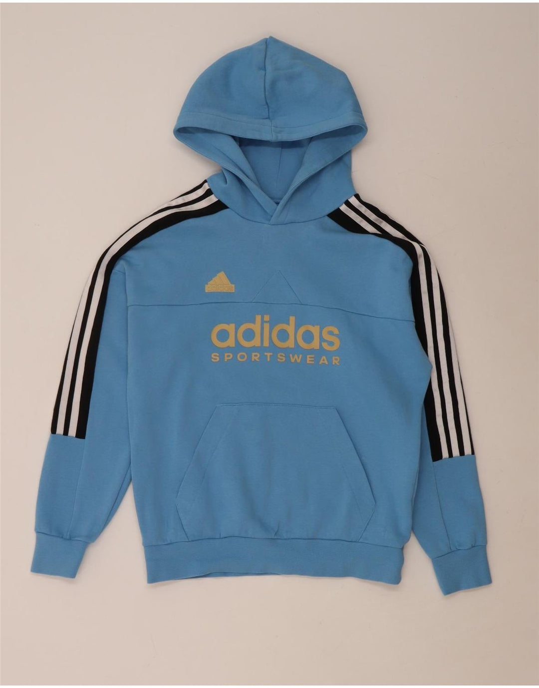 ADIDAS Boys Graphic Full Tracksuit 13-14 Years  Blue Colourblock Polyester