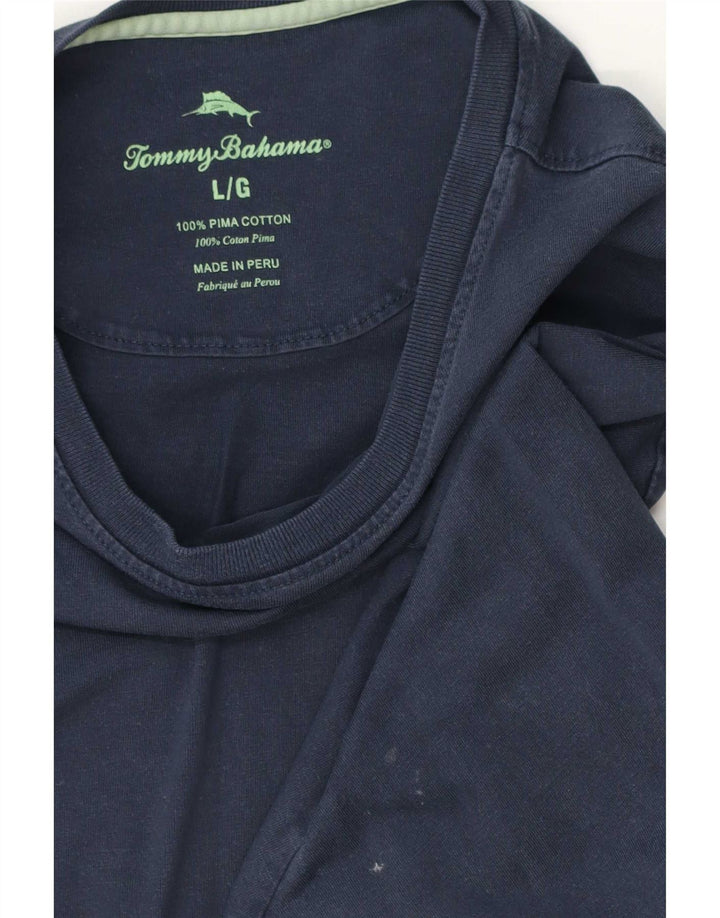 Tommy Bahama ανδρικό μπλουζάκι μακρυμάνικο μεγάλο ναυτικό βαμβακερό