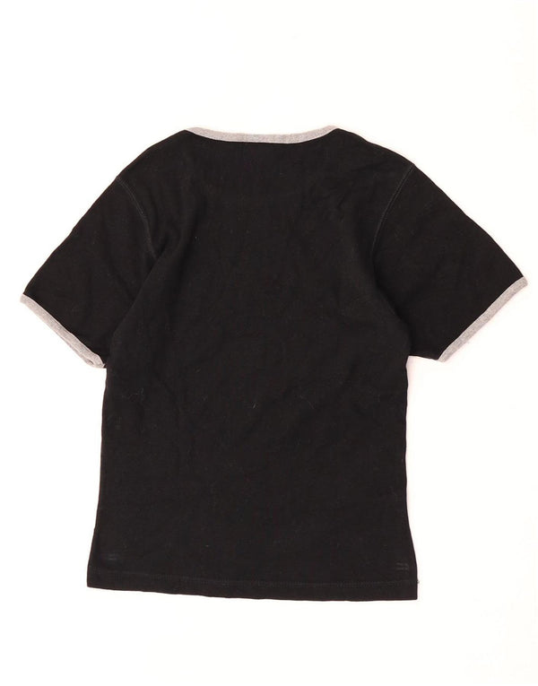 Champion Γυναικείο T-Shirt Top UK 12 Medium Black Cotton