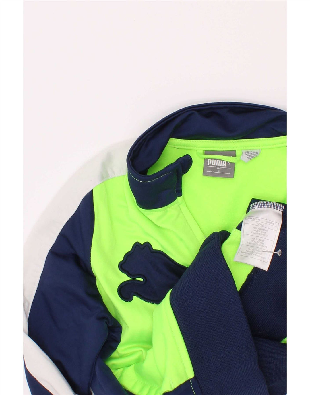 Puma Boys Graphic αθλητική φόρμα Top Jacket 5-6 Years Green Colourblock