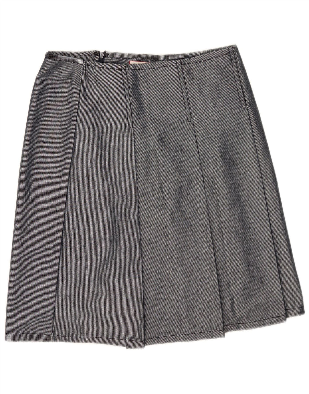Max & Co. Γυναικεία πλισέ φούστα UK 12 Medium W30 Navy Blue Cotton