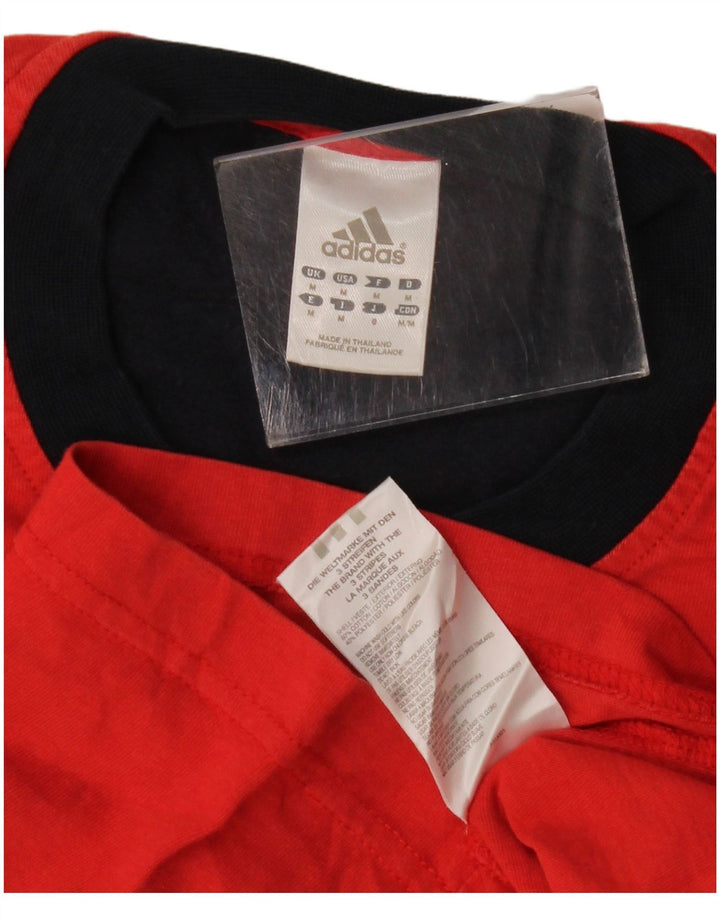 Ανδρικό γραφικό T-Shirt Adidas Top Μεσαίο κόκκινο βαμβακερό