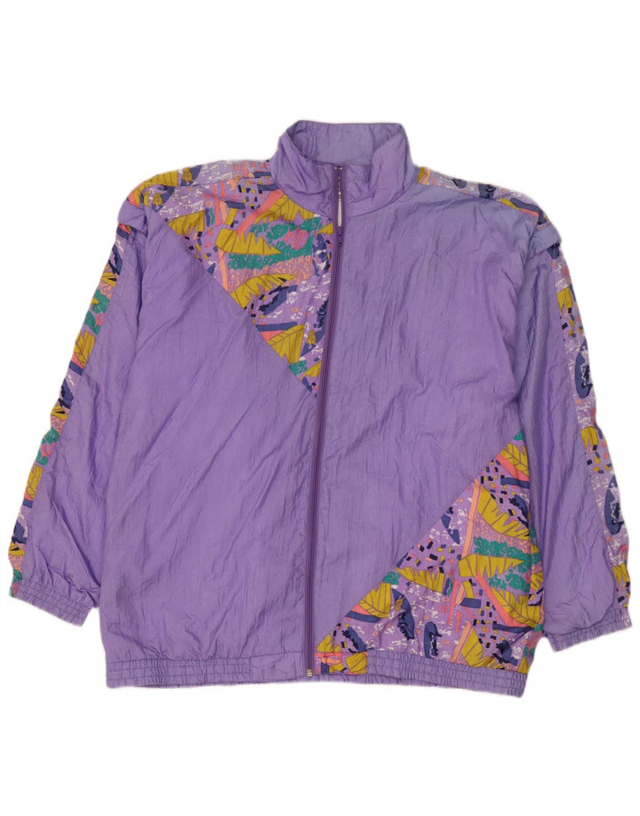 Orso Poeta Ανδρική φόρμα αφηρημένης σχεδίασης Top Jacket XL Purple Polyamide