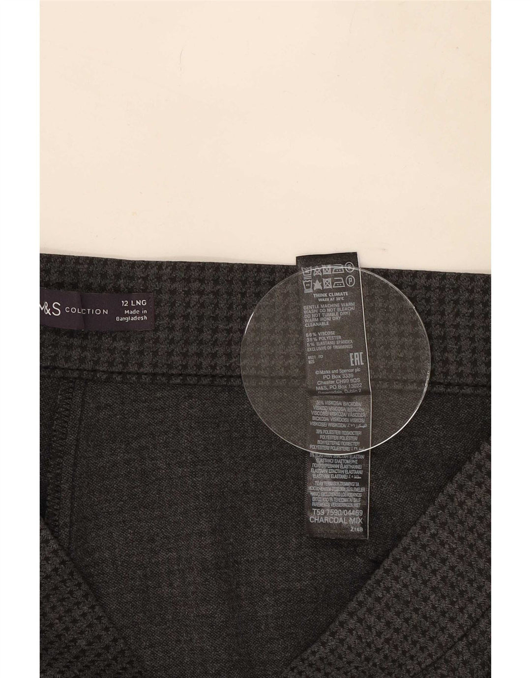 Γυναικεία Casual Παντελόνια Marks & Spencer UK 12 Medium W30 L31 Grey