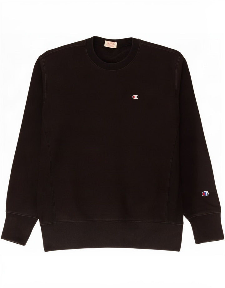Ανδρική μπλούζα Champion Reverse Weave Jumper Μεσαίο μαύρο βαμβακερό