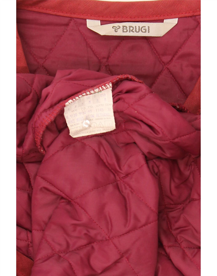 Brugi Mens Quilted Gilet UK 38 Medium Red Polyamide