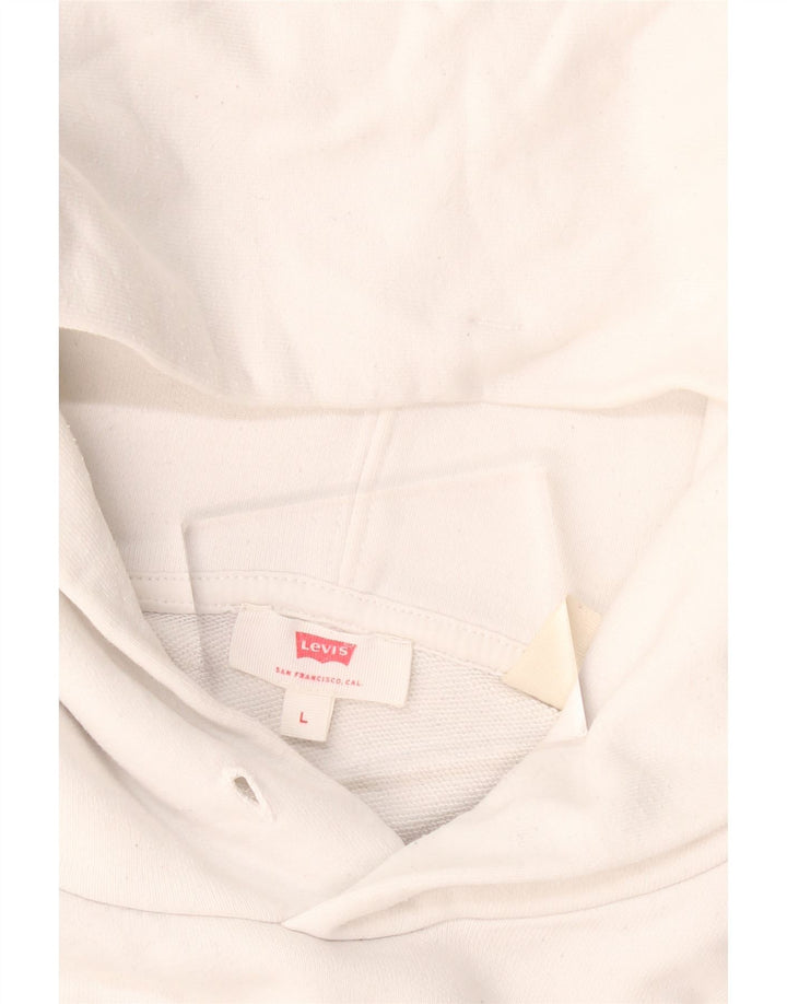 LEVI'S Γυναικείο Γυναικείο Φούτερ με κουκούλα UK 16 Large White