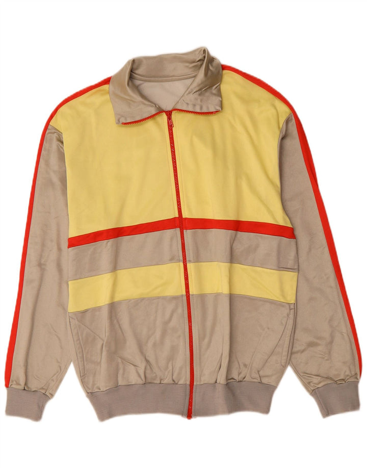 Vintage ανδρική αθλητική φόρμα Top Jacket μεσαίο γκρι Colourblock