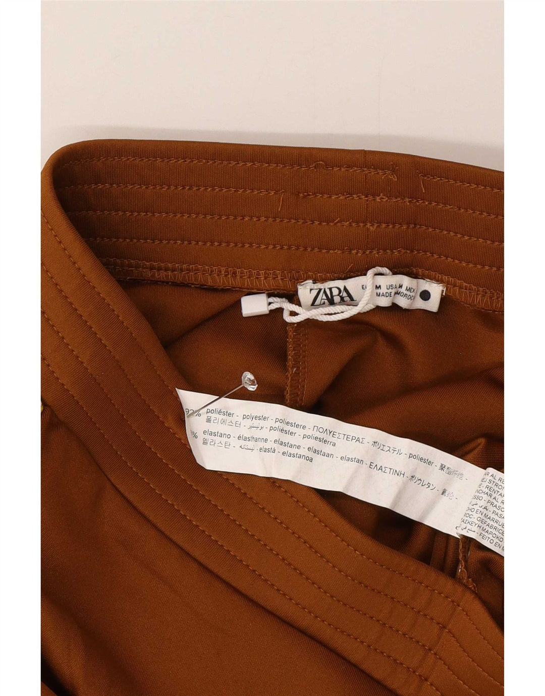 Zara Γυναικείο Αθλητικό Σορτς με Χαλαρή Εφαρμογή UK 14 μεσαίου καφέ πολυεστέρα
